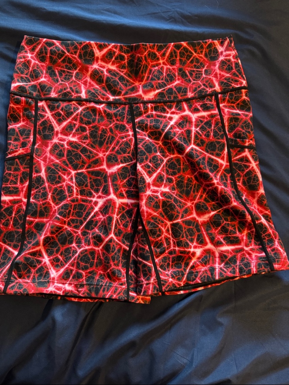Constantly Varied Gear Electric Red Print Bike Shorts 5in XL